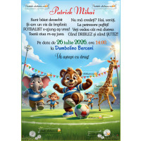 Invitatie - tema fotbal