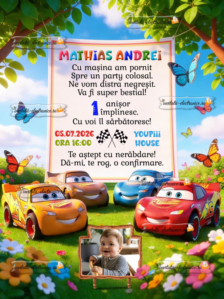Invitatii cu Cars