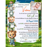 Invitatie de botez de trimis pe whatsApp, facebook, instagram, e-mail