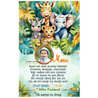 Invitatie cu animale din jungla