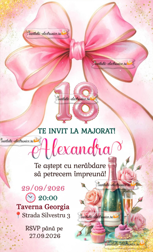 Invitatie majorat fata