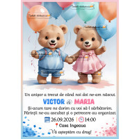 Invitatie gemeni fata si baiat