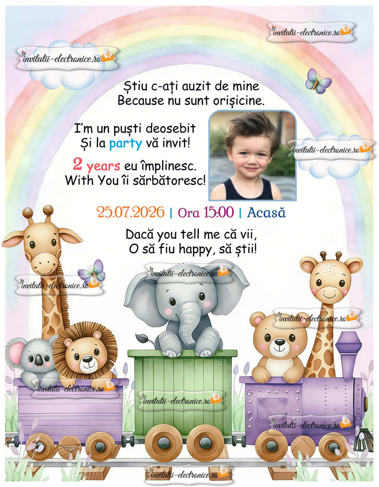 Invitatie cu animale in tren