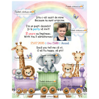 Invitatie cu animale in tren