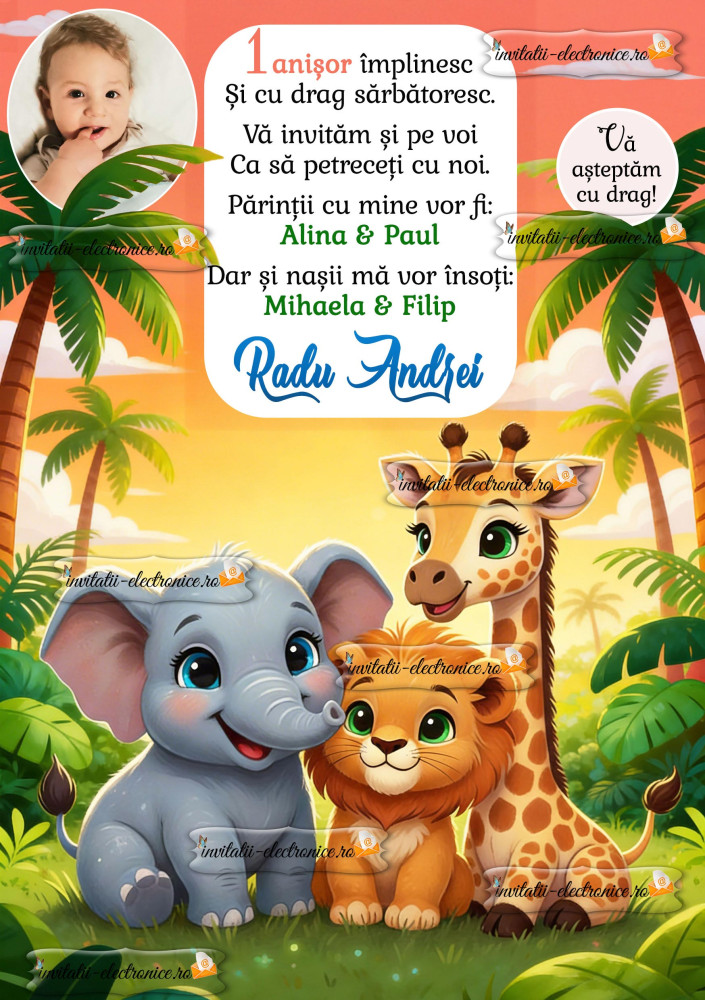 Invitatie la petrecere copii