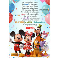 Invitatie cu Mickey Mouse