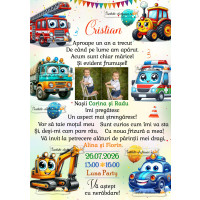 Invitatie la aniversare baiat