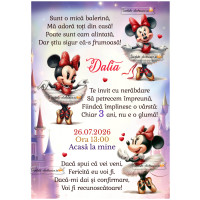 Invitație cu Minnie 