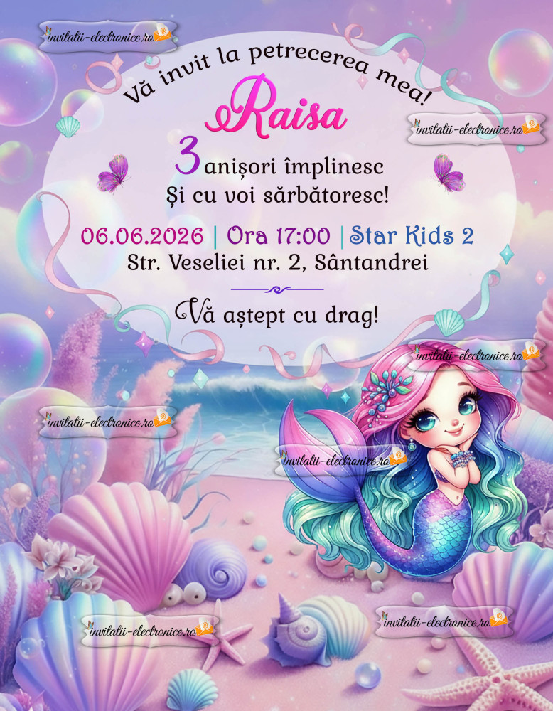 Invitatie petrecere fetita