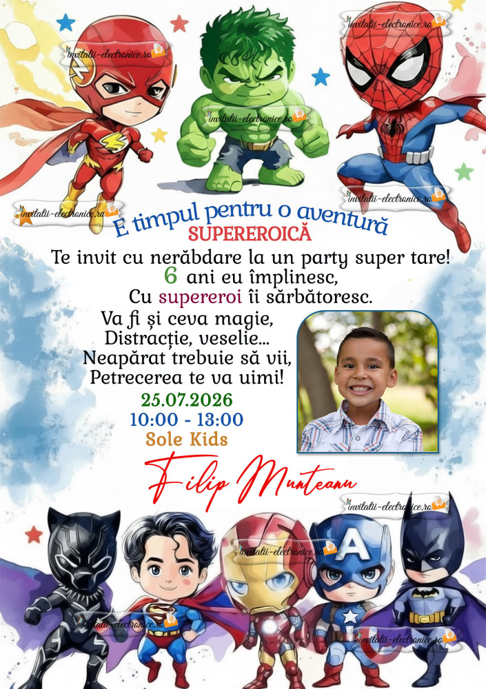 Invitatie cu supereroi