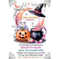 Invitatie la petrecere de Halloween