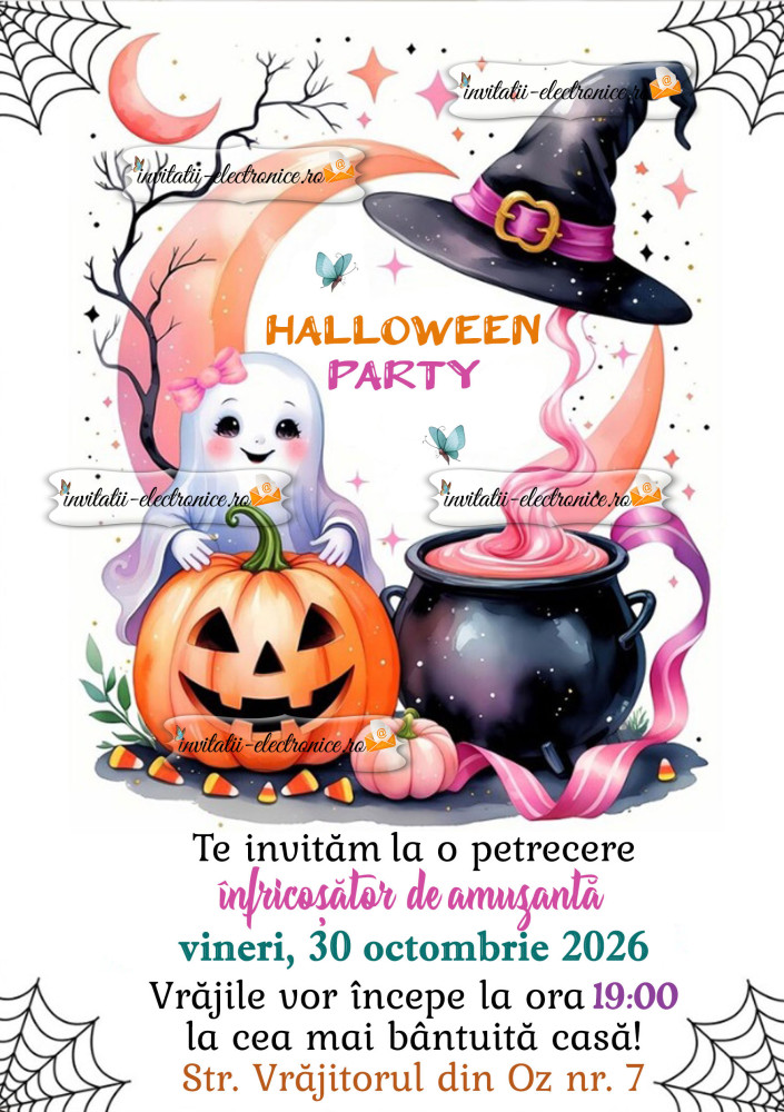 Invitatie la petrecere de Halloween