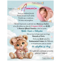 Invitatie la botez fetita