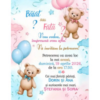 Invitatie la petrecerea de aflare a sexului bebelusului