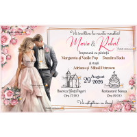 Invitatie la nunta cu miri