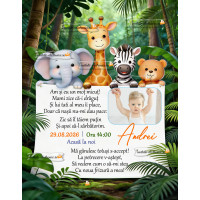 Invitatie electronica cu animale din jungla