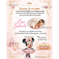 Invitatie de botez pentru o printesa