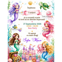 Invitatie la petrecere fetita