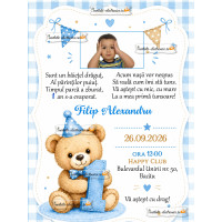 Invitatie cu ursulet 