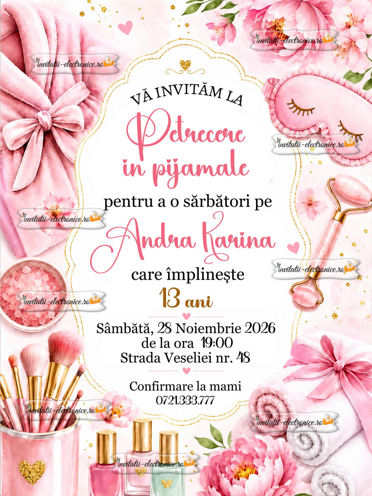 Invitatie digitala fetita
