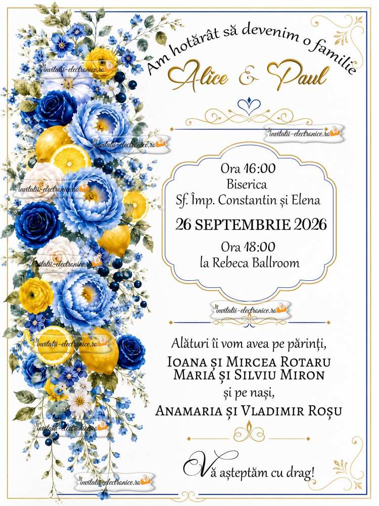 Invitatie la nunta Amalfi