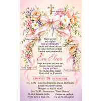 Invitatie la botez fetita