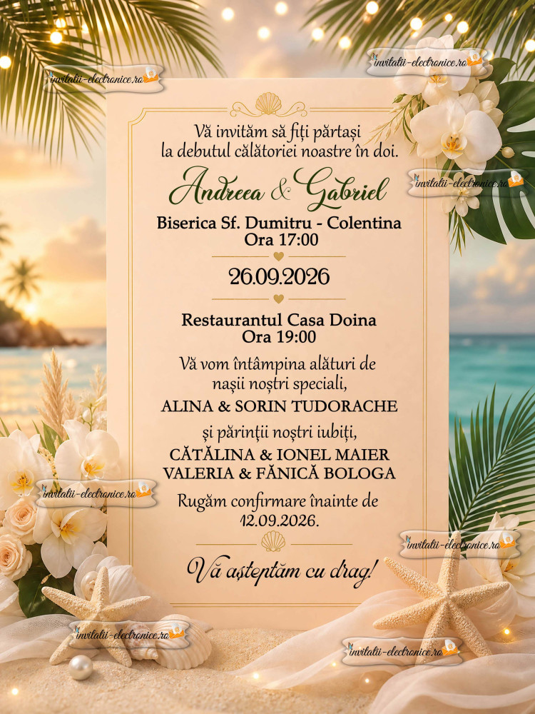 Invitatie electronica la nunta