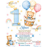 Invitatie la petrecere 1 an