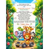 Invitatie cu animale din jungla