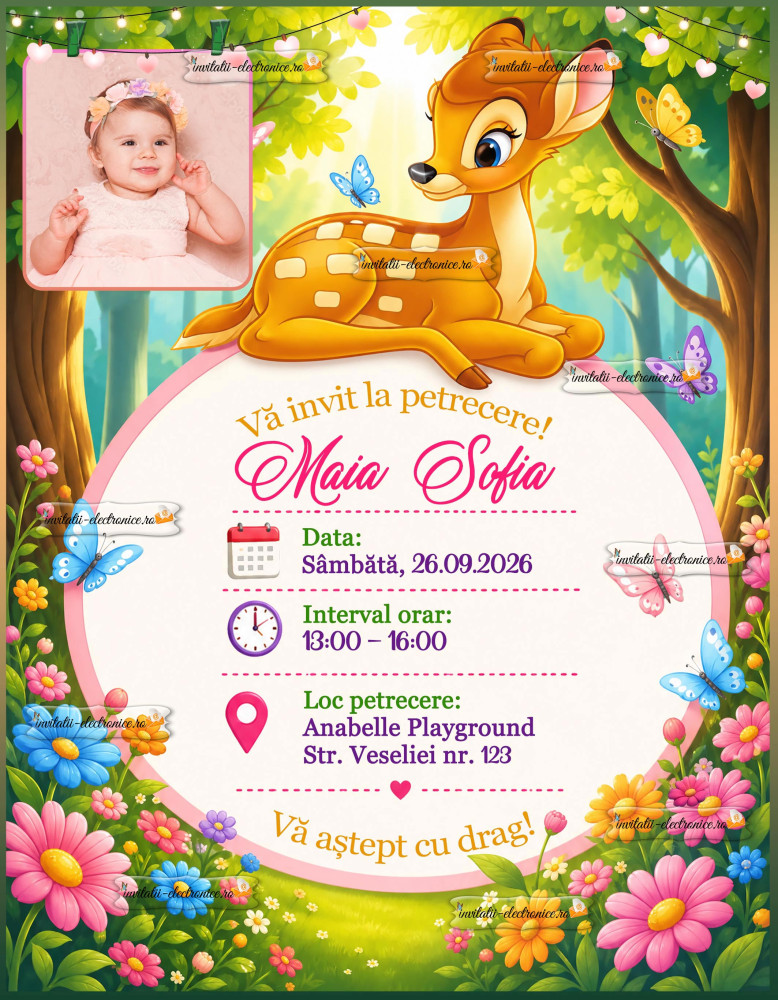 Invitatie cu Bambi