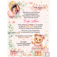 Invitatie botez ursulet