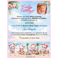 Invitatie digitala botez fetita
