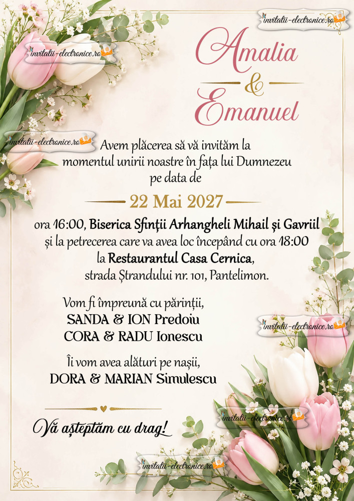 Invitatie cu lalele