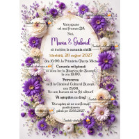 Invitatie de nunta simpla si frumoasa