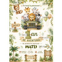 Invitatie cu animale din jungla