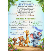 Invitatie digitala cu animale