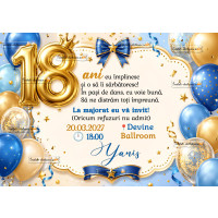 Invitatie la majorat baiat