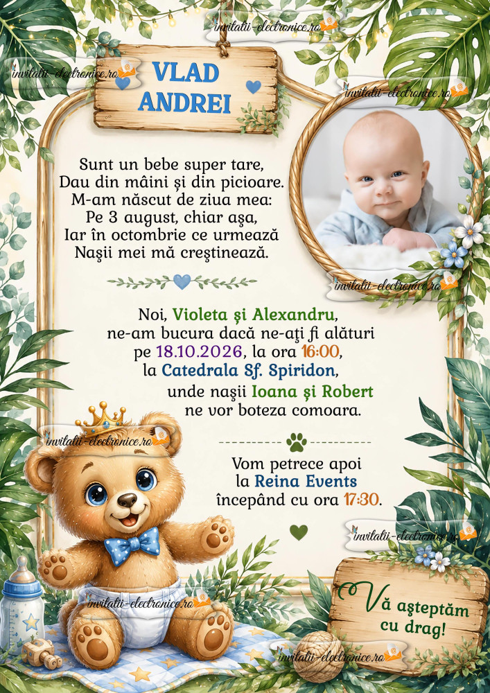 Invitatie de botez 