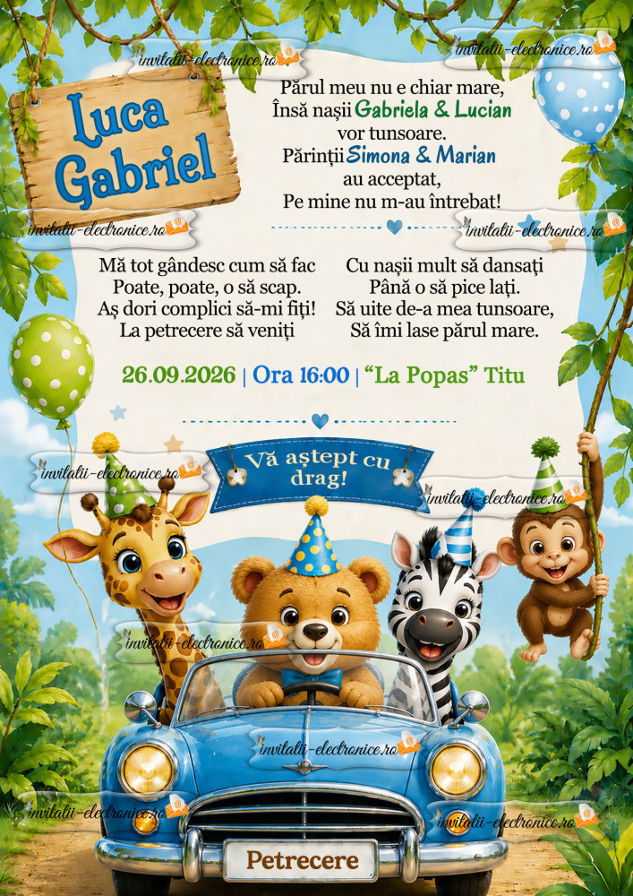Invitatie digitala pentru copii 