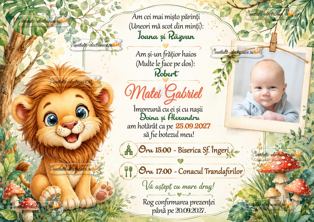 Invitatie cu leu