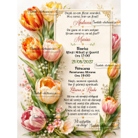Invitatie nunta lalele