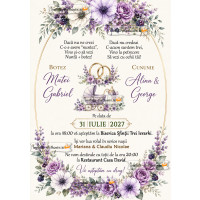 Invitatie de nunta si botez 2 in 1