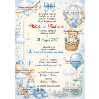 Invitatie la botez cu ursulet