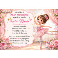 Invitatie digitala cu balerina