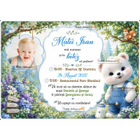 Invitatie la botez cu ursulet