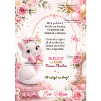 Invitatie cu pisica Marie