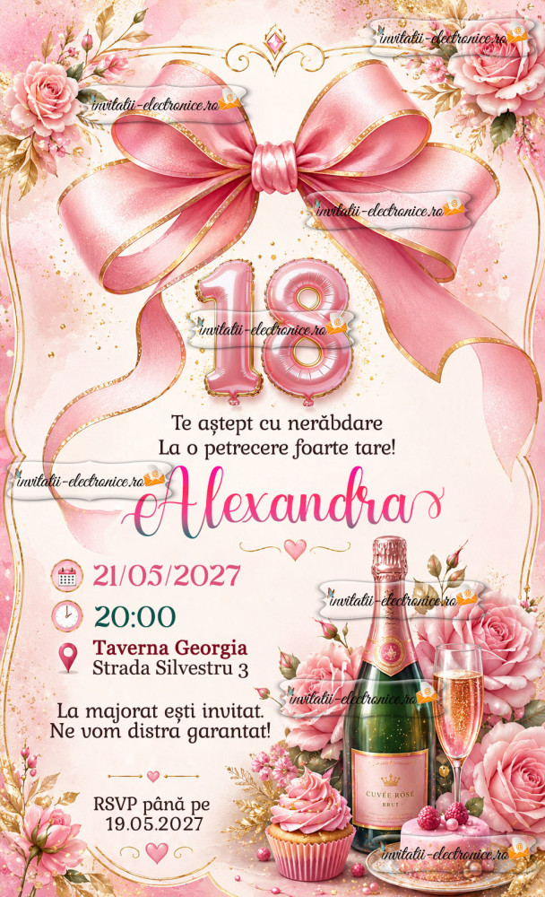 Invitatie majorat fata