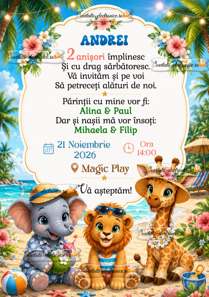 Invitatie la petrecere copii