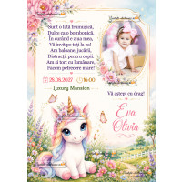 Invitatie cu unicorn