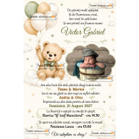Invitatie de botez baieti
